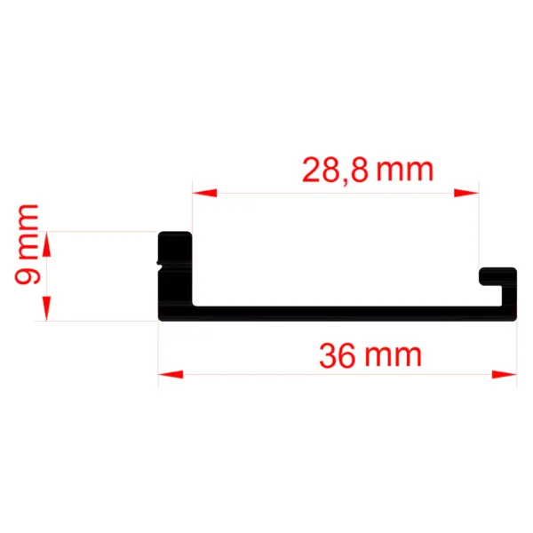 شماتیک چراغ خطی نمای ساختمان کد L14