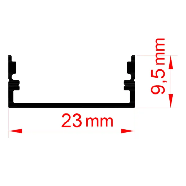 شماتیک نور خطی سقف روکار کد L23