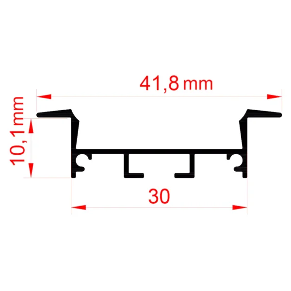 شماتیک چراغ خطی روکار سقف کد L34